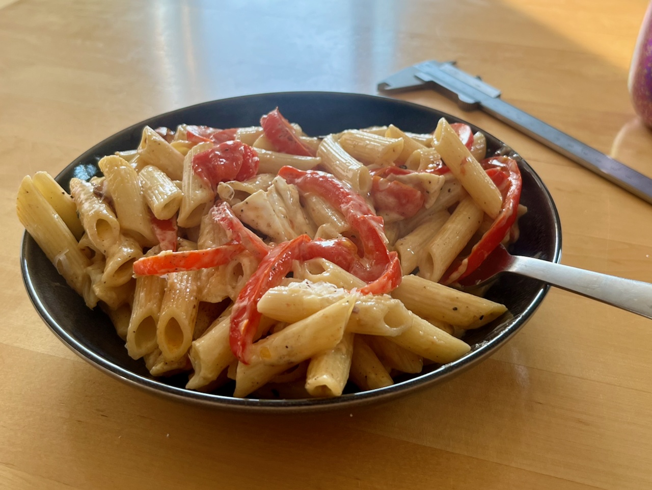 Spicy Baked Camembert Pasta with Carrots & Pepper